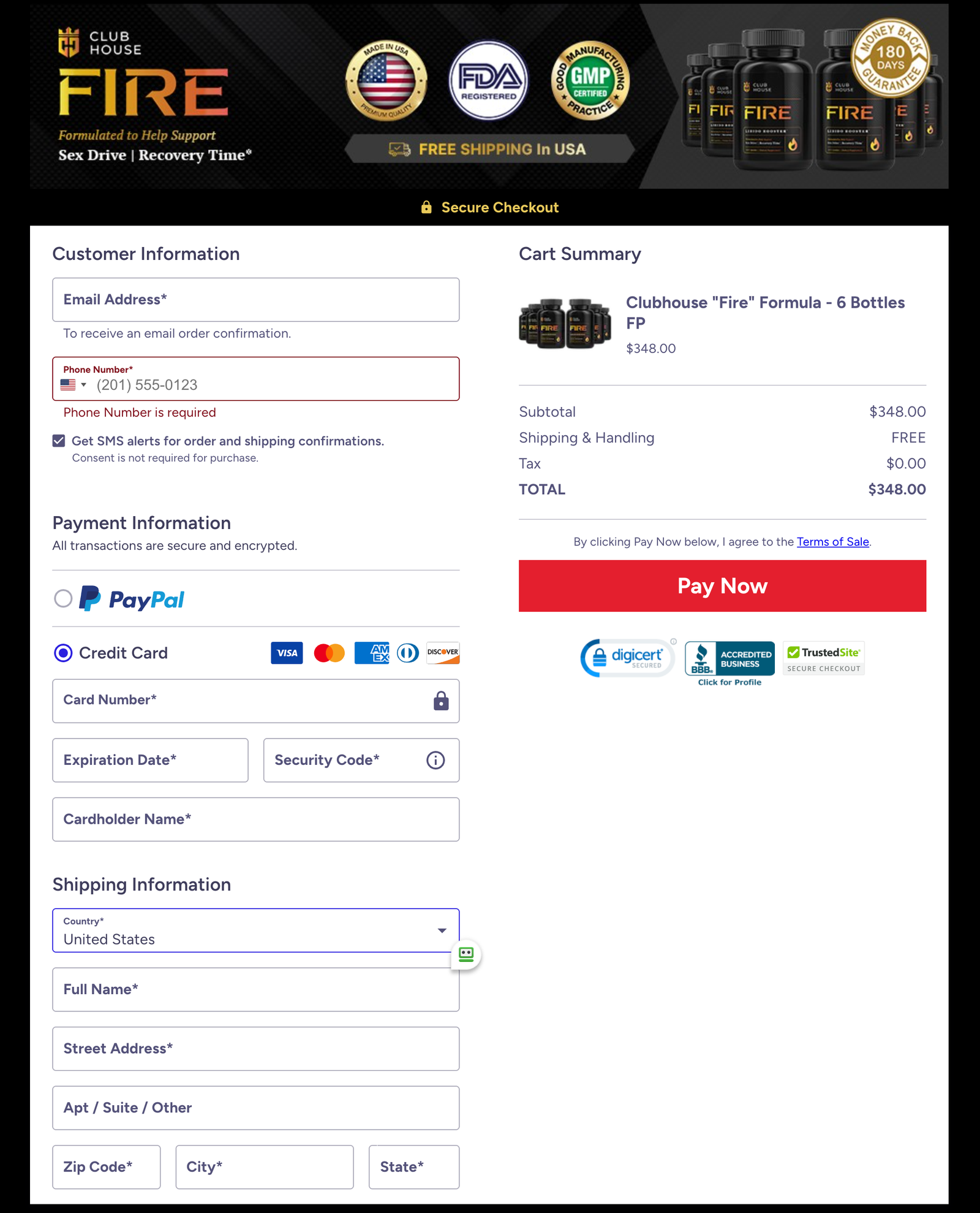 Clubhouse Fire Official Website Secure Order Page